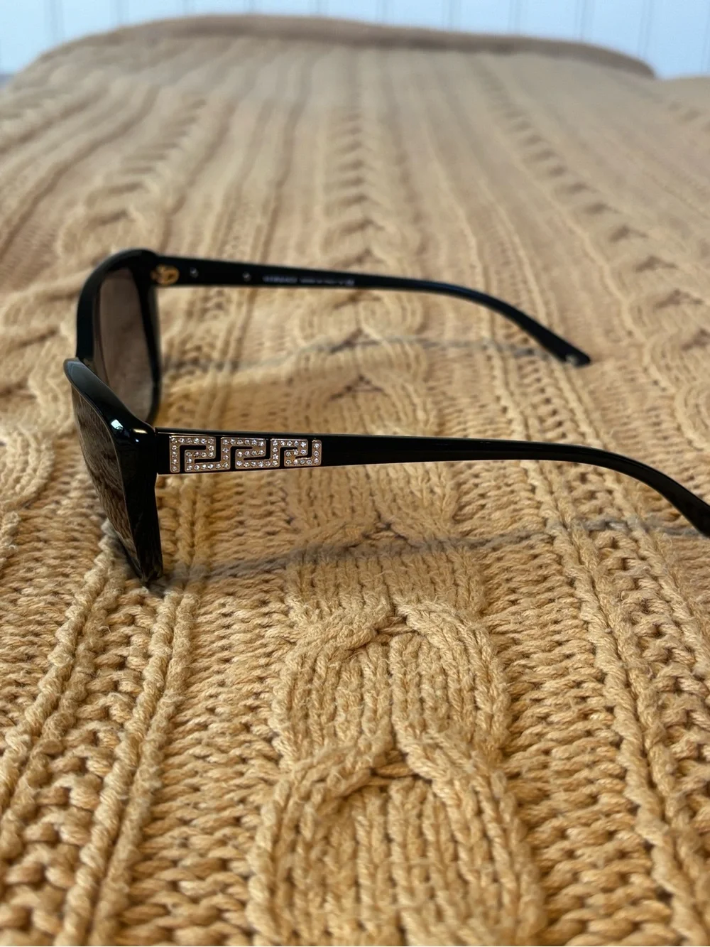 Versace Black Cat-Eye Sunglasses